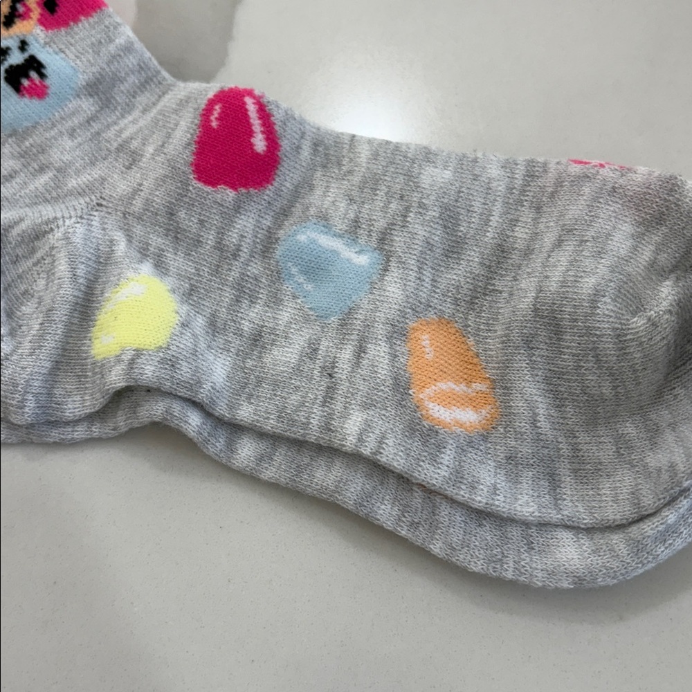 Tootsie DOTS Candy Kids Socks Gray Colorful Gumdrop‎ Pattern Size 9–3.5 NWT - Picture 3 of 6